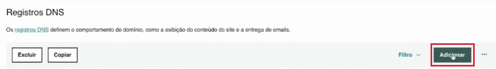 Adicionar apontamento GoDaddy