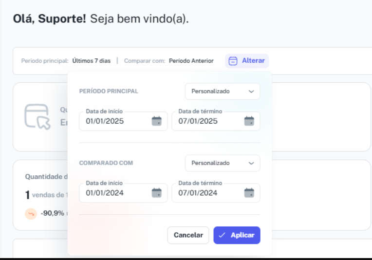Filtros e períodos