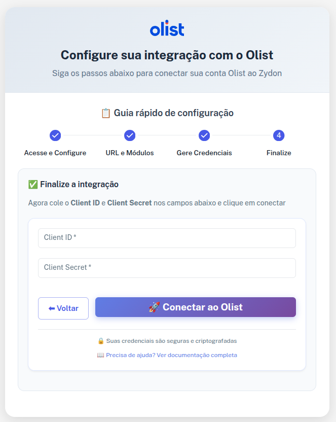 Colando tokens no Zydon