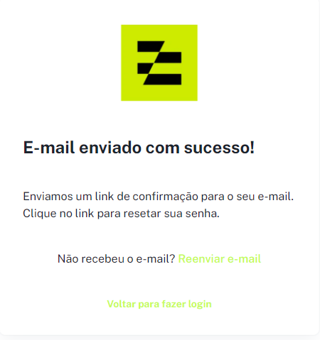 Mensagem de confirmação de envio
