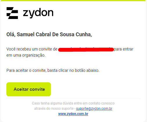 Exemplo de e-mail de convite