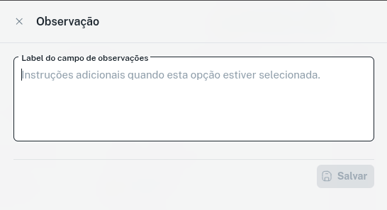 Editar observações